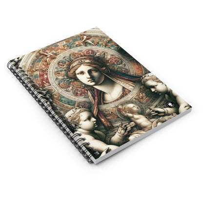 "Mystical Banquet: A Renaissance Fantasy" - The Alien Spiral Notebook (Ruled Line) Renaissance