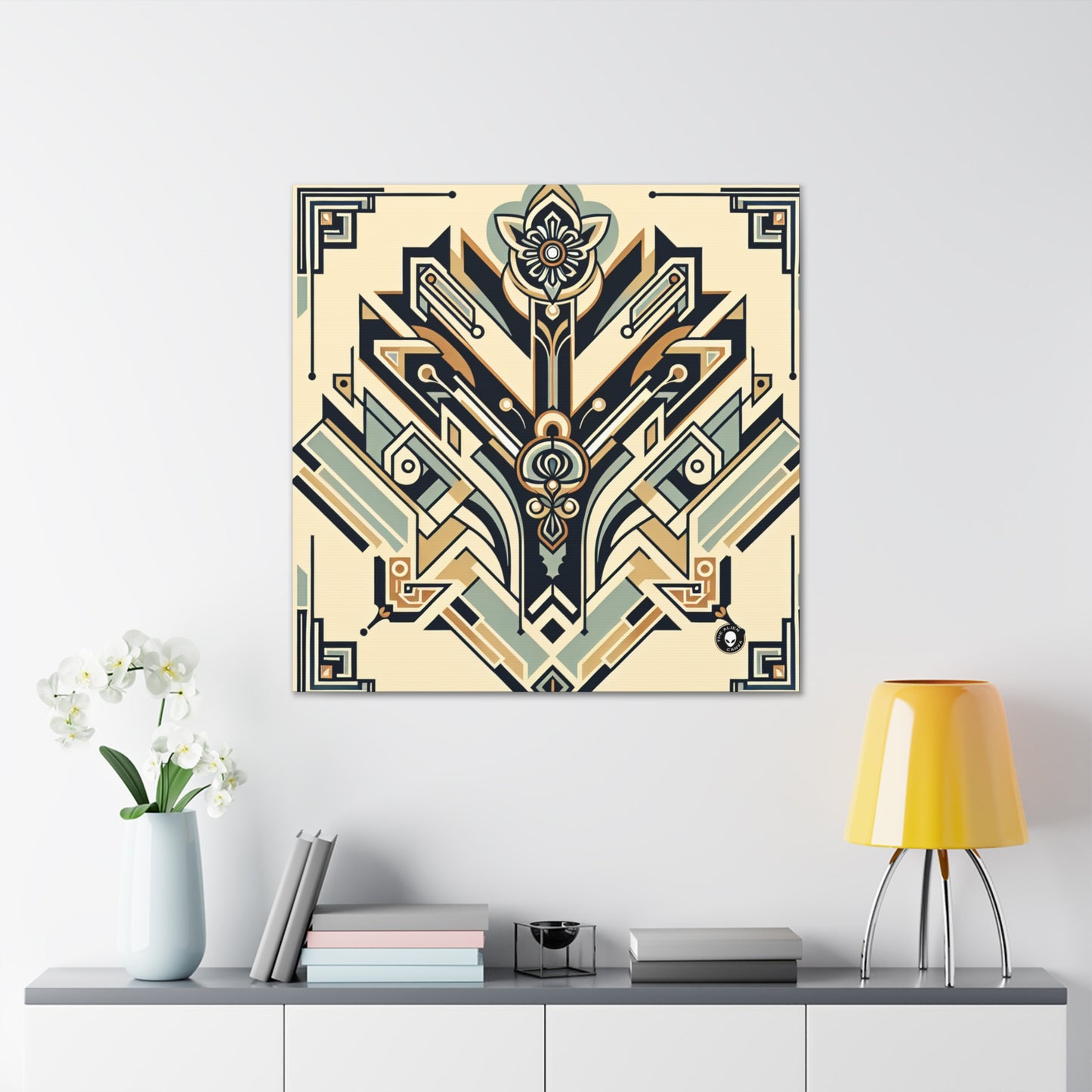 "Glamorous Nights: An Art Deco Cityscape" - The Alien Canva Art Deco