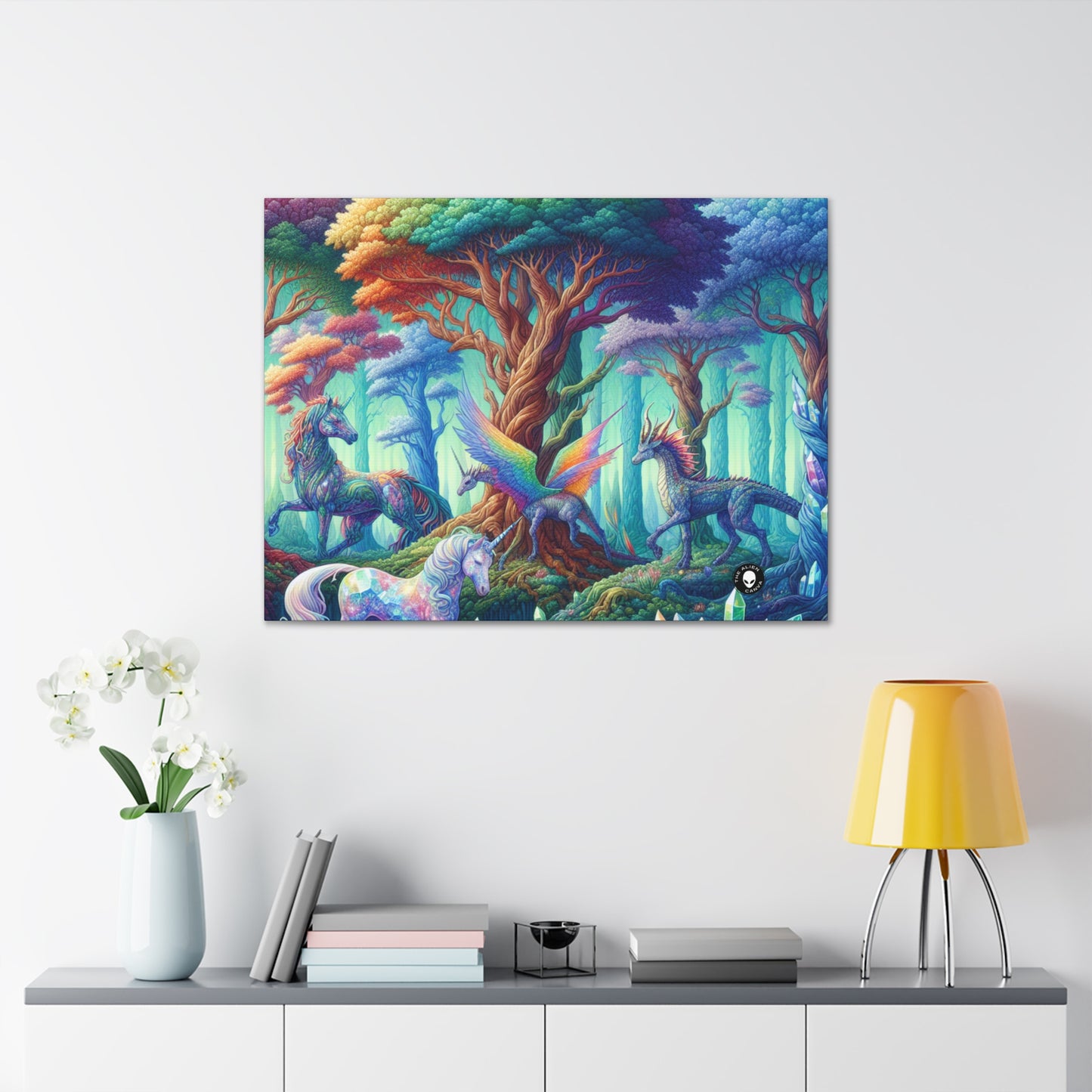 "Crystal Forest: Realm of Mythical Beings" - The Alien Canva