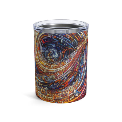 'Cyber ​​Journeys' - El vaso alienígena de 10 oz de arte digital