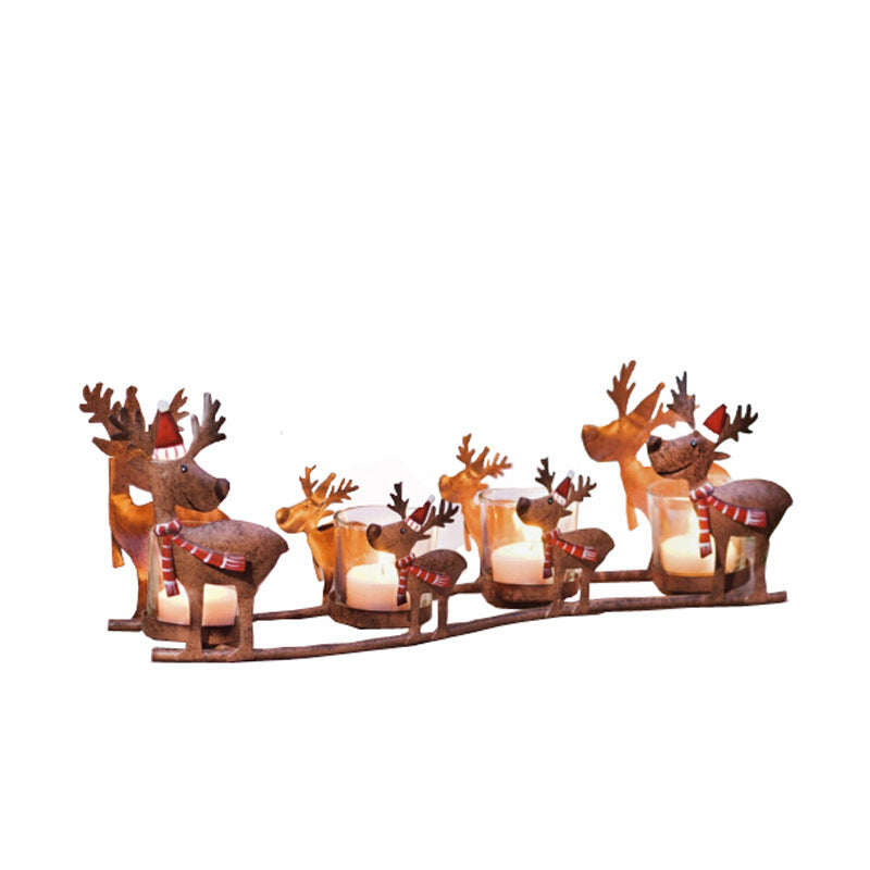 Decoration Shooting Candle Elk Pulling Car Candle Cup