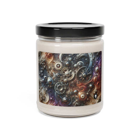 "Cybernetic Sentinel: A Futuristic Fusion of Man and Machine" - The Alien Scented Soy Candle 9oz Bio-mechanical Art
