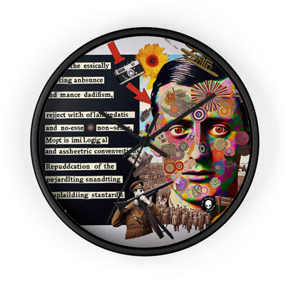 "Absurdity Unleashed: Creating a Dadaist Collage of Chaos" - The Alien Wall Clock Dadaism