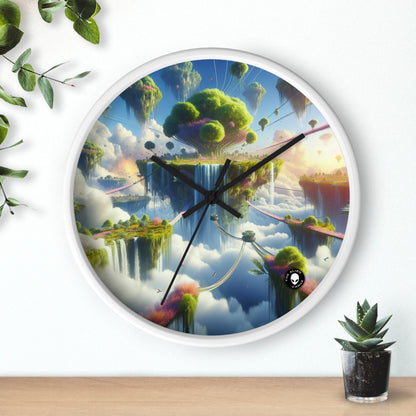 "Sky Islands: A Surreal Paradise" - The Alien Wall Clock