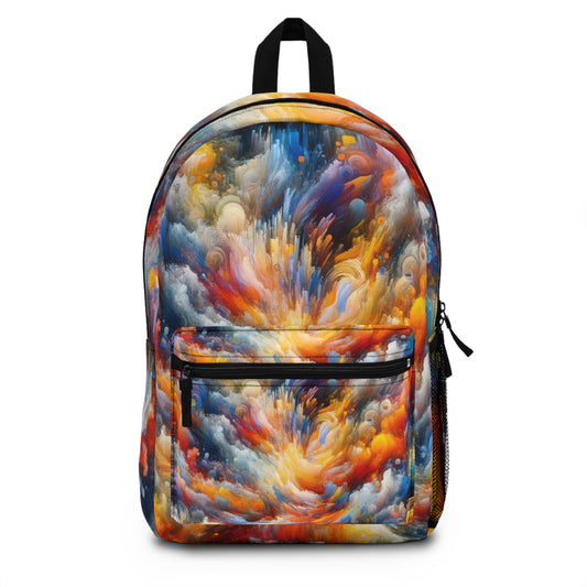 "Vibrant Chaos". - The Alien Backpack Abstract Expressionism Style
