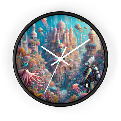 "Treasure of the Deep: A Fantastical Underwater City" - The Alien Wall Clock