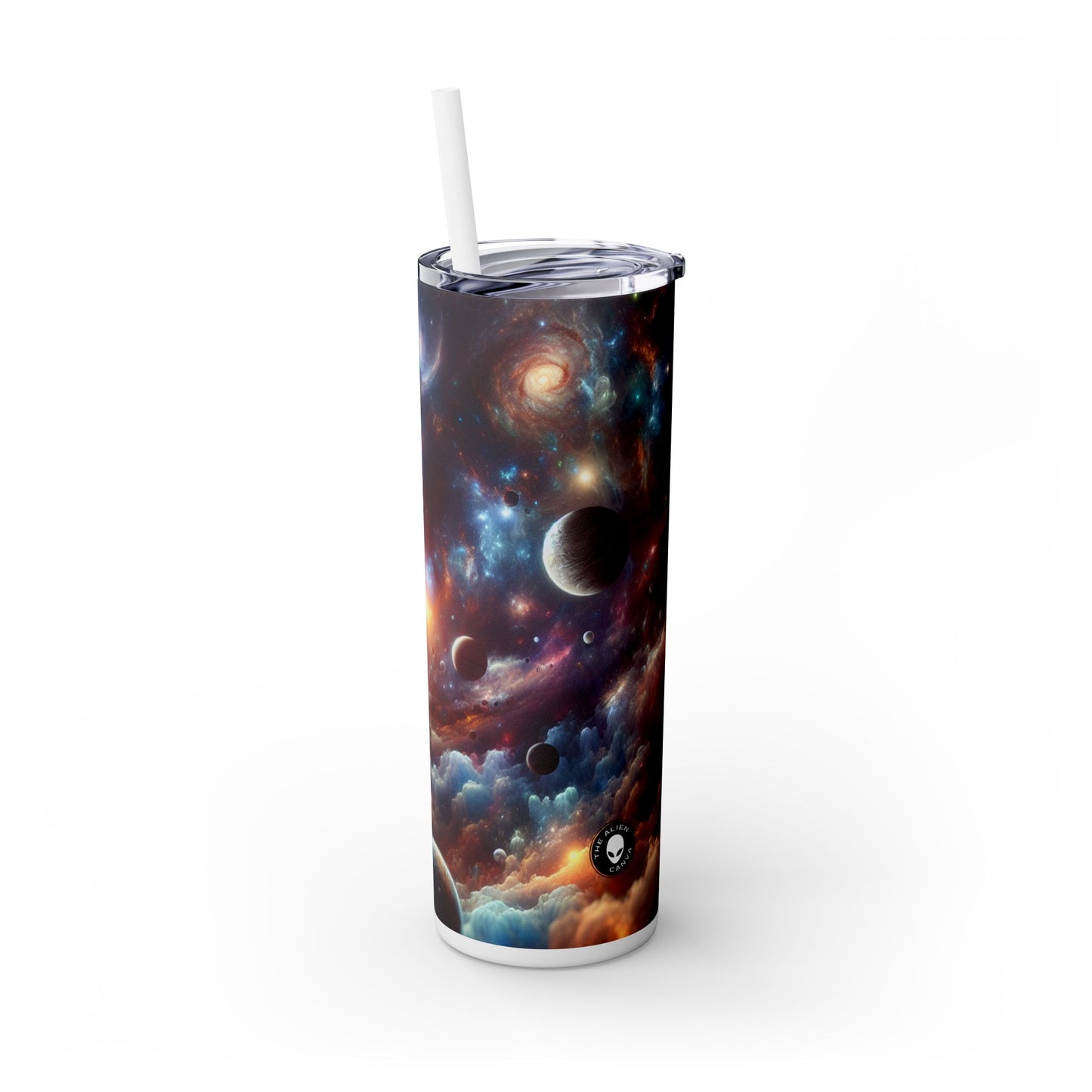 "Symphonie Galactique" - The Alien Maars® Skinny Tumbler avec Paille 20oz