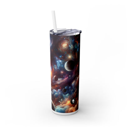 "Galactic Symphony" - The Alien Maars® Skinny Tumbler with Straw 20oz