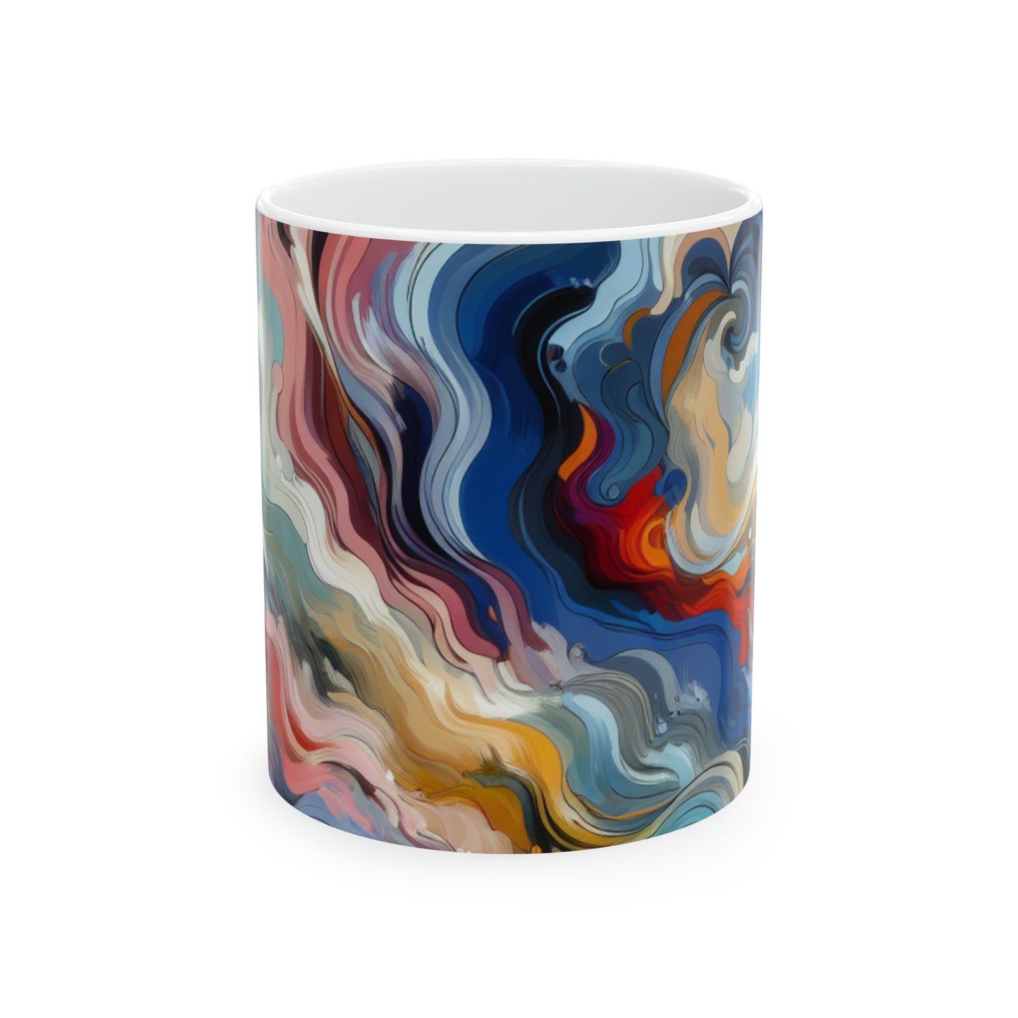 "Sunrise Serenity: An Abstract Painting Inspired by Renewal" - The Alien Ceramic Mug 11oz Lyrical Abstraction