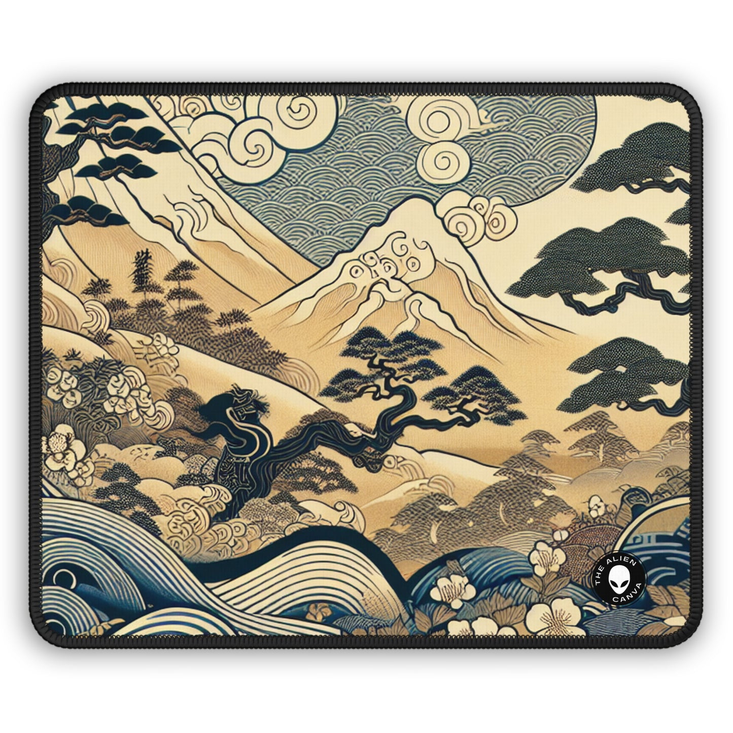 "The Festive Dreams of Edo" - The Alien Gaming Mouse Pad Ukiyo-e (Japanese Woodblock Printing)