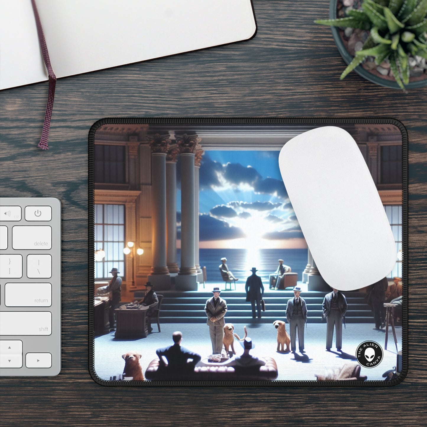 Título: "Ocean Symphony: Una oda fotorrealista a las olas rompientes" - The Alien Gaming Mouse Pad Fotorrealismo