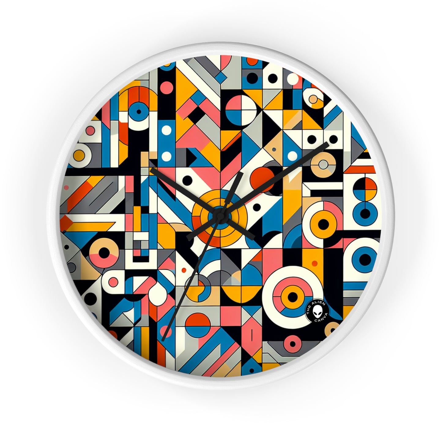 "Cityscape Ignited" - L'abstraction géométrique de l'horloge murale extraterrestre