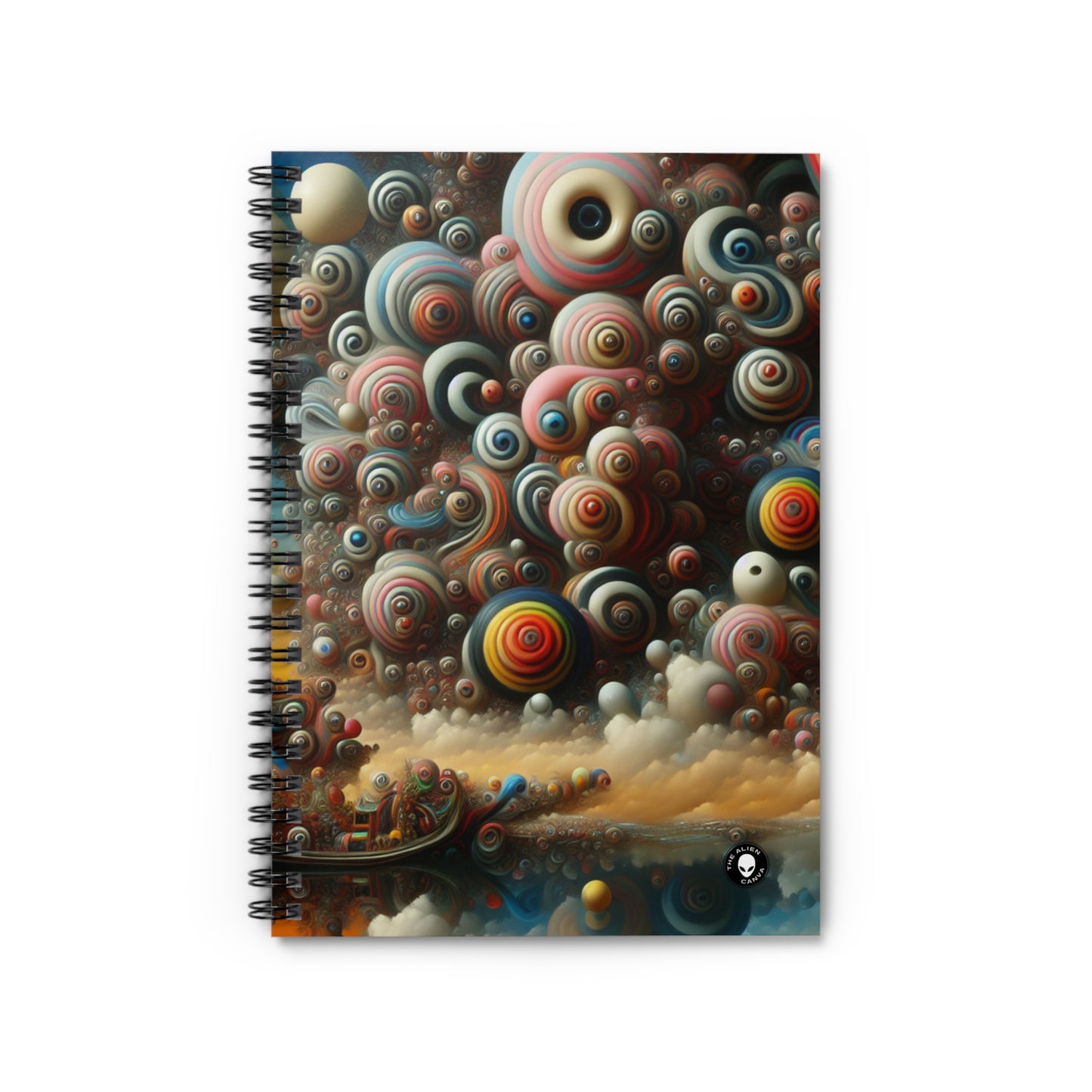 "Dreamscape Sojourn" - Le carnet à spirale Alien (ligne lignée) Surréalisme