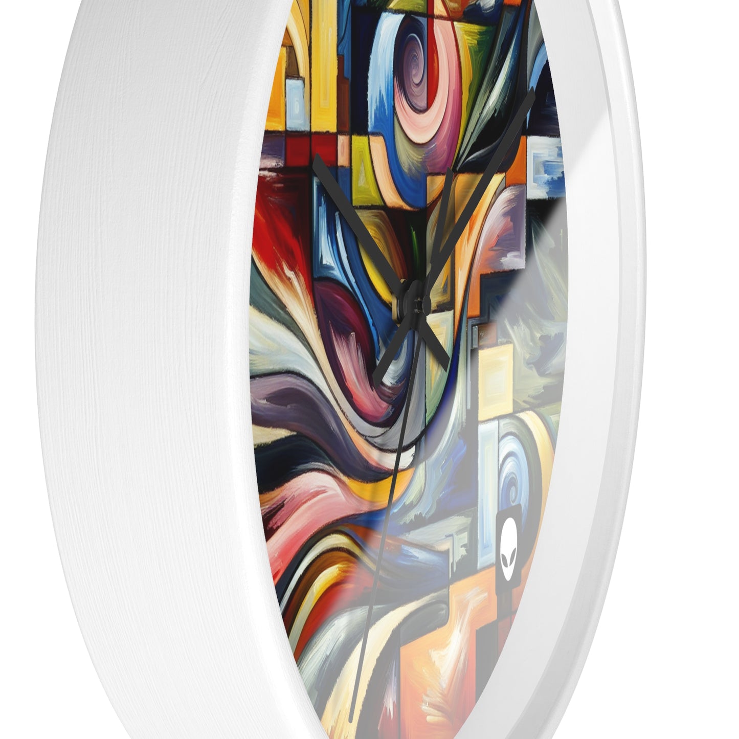 "Une tension de formes" - L'horloge murale Alien de style expressionnisme abstrait