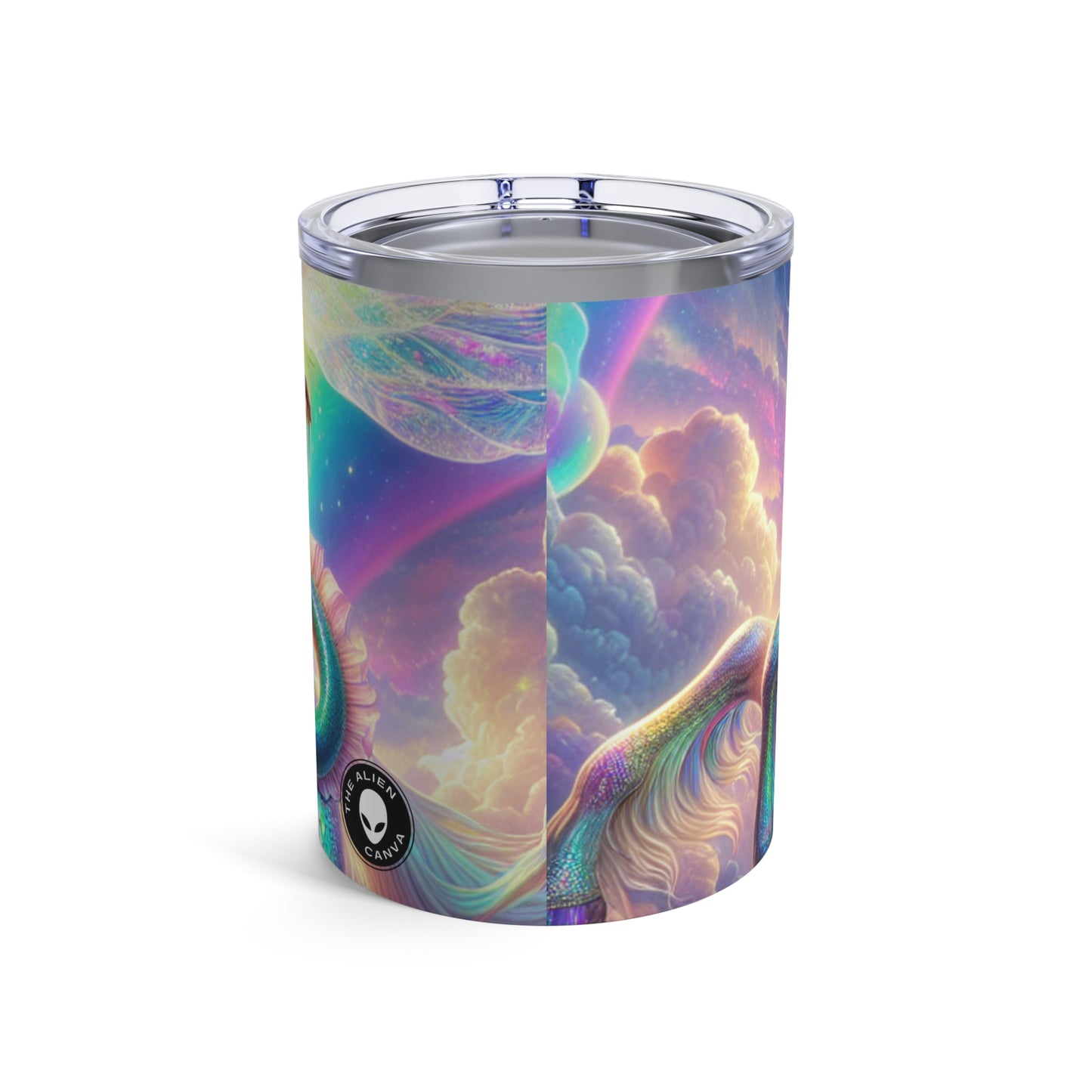 "La aventura de la sirena y el unicornio" - Vaso extraterrestre de 10 oz