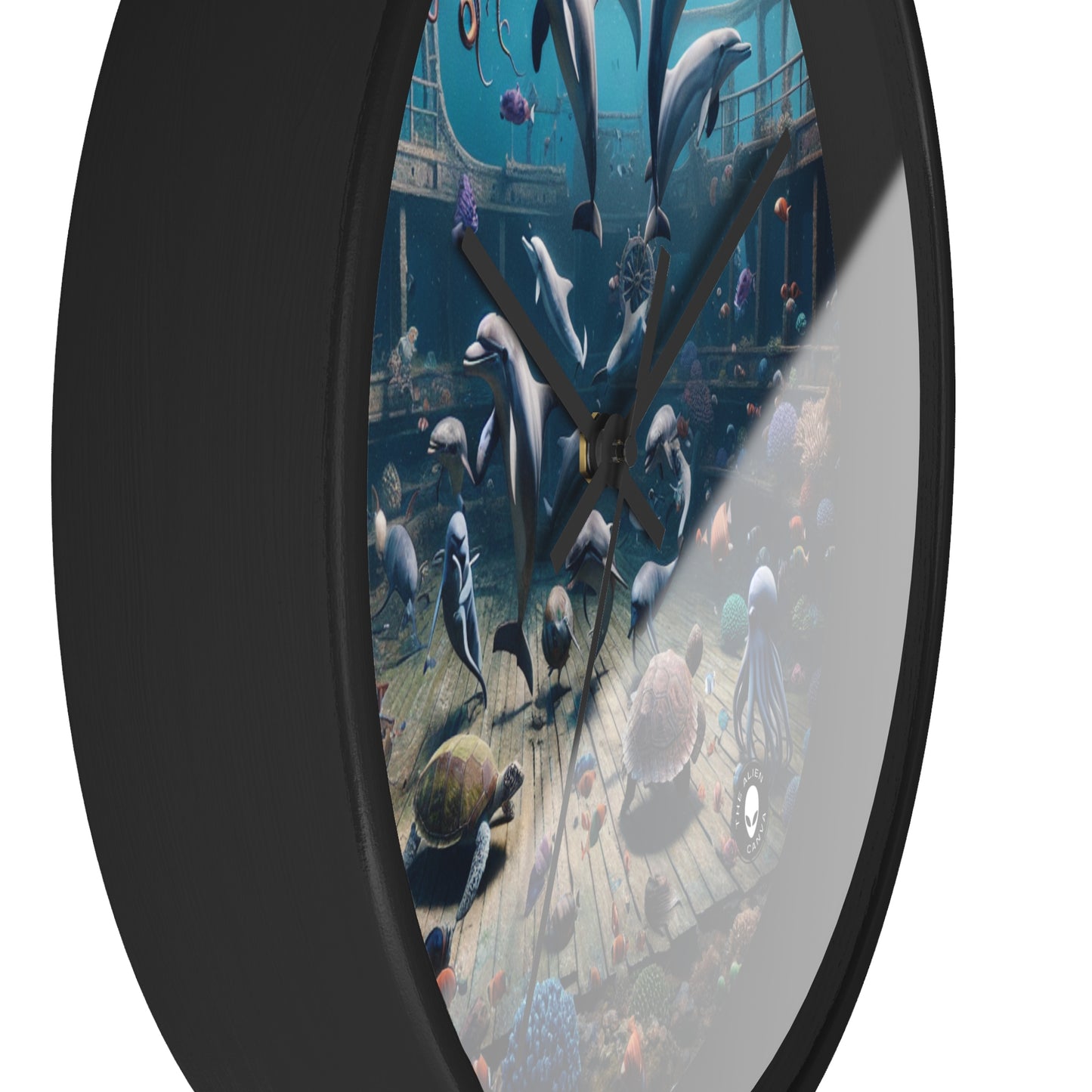 "Shipwreck Soiree: An Underwater Dance Party" - The Alien Wall Clock