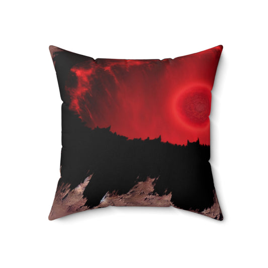 "Fallen Power: The Destruction of the Rings of Power" - The Alien Spun Polyester Square Pillow