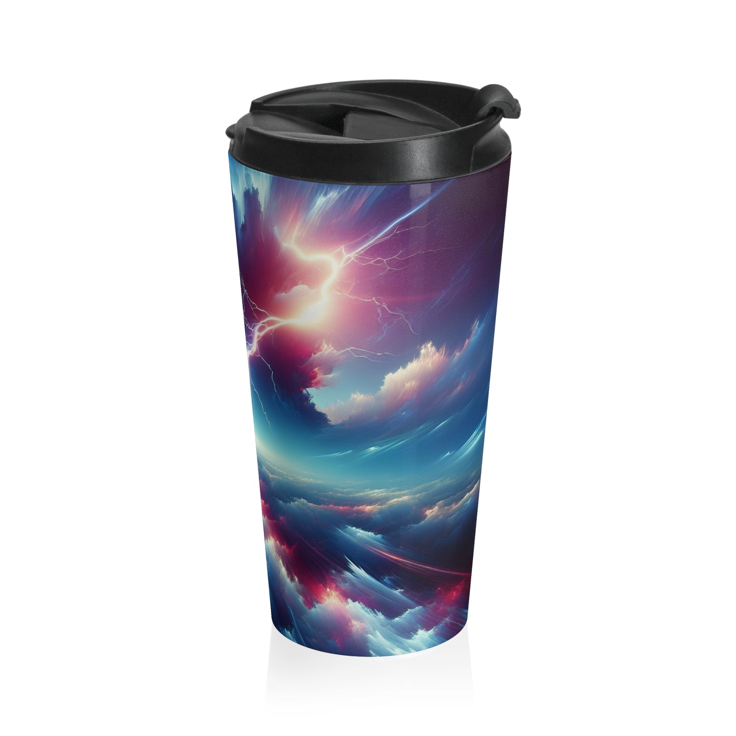 "Electricity In The Sky" - The Alien Stainless Steel Travel Mug Digital Art Style