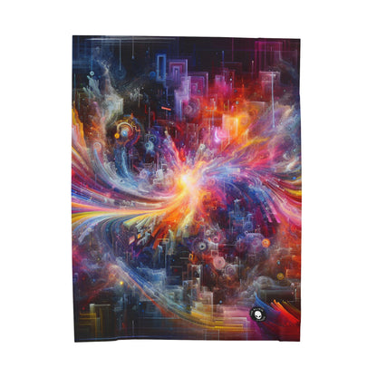 "Chromatic Sundown: Time-Lapse Sky Art" - The Alien Velveteen Plush Blanket Video Art