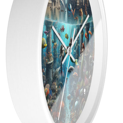 "Seascape Serenity: An Underwater Haven" - The Alien Wall Clock