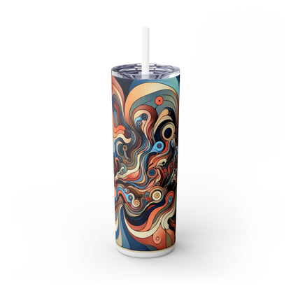 "Unleashing the Unconscious: A Surrealistic Exploration" - The Alien Maars® Skinny Tumbler with Straw 20oz Surrealist Automatism