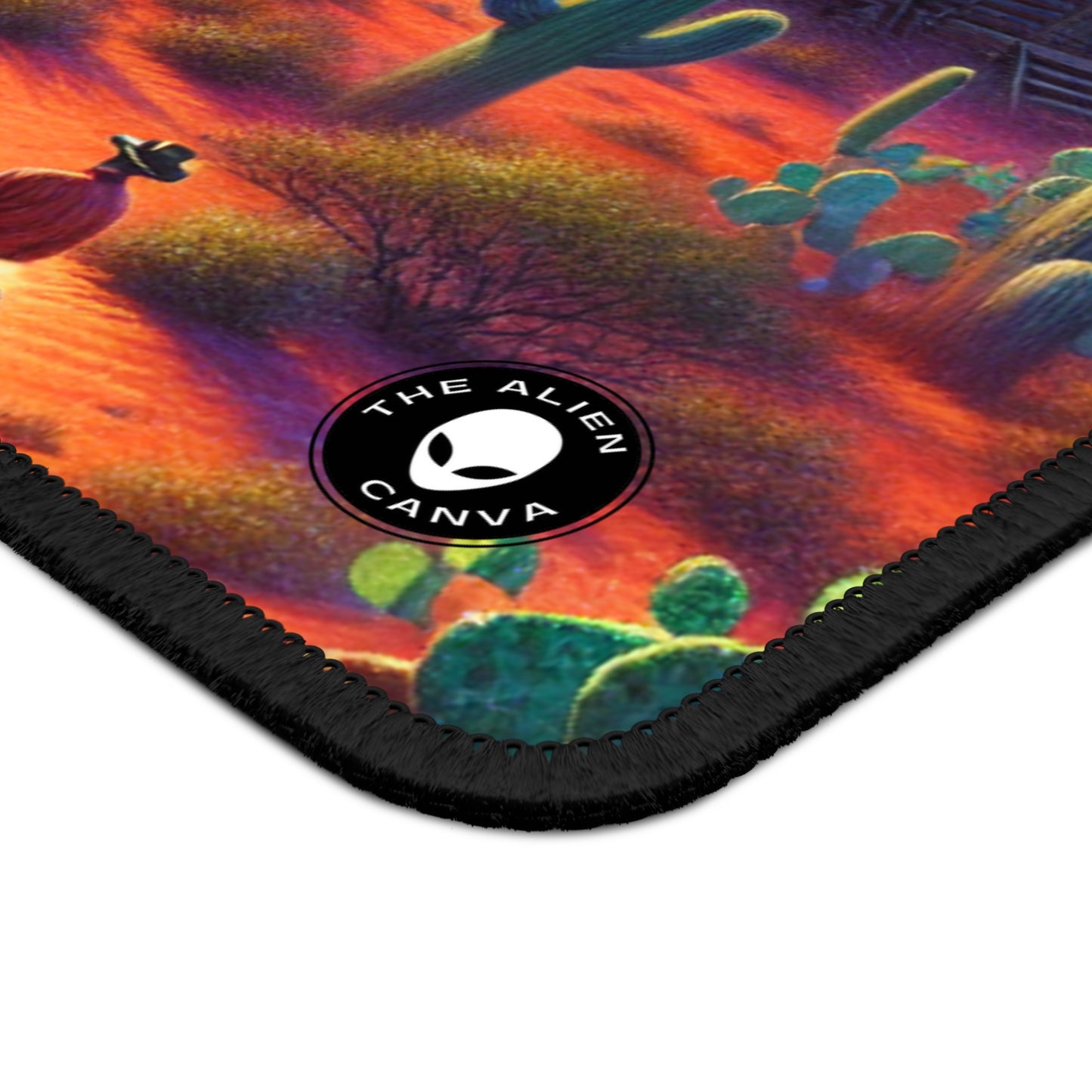 "Glowing rain: A city's reflection" - The Alien Gaming Mouse Pad Realism