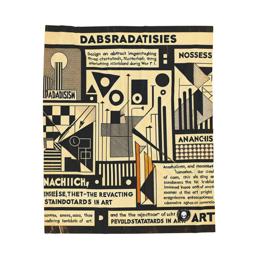 "Dadaist Dreamscape: A Surreal Digital Collage Ensemble" - The Alien Velveteen Plush Blanket Dadaism