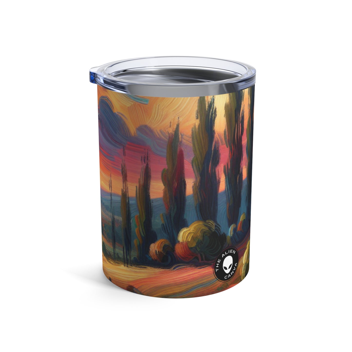 "Vistas armoniosas: una celebración posimpresionista de la naturaleza y la vida rural" - The Alien Tumbler 10oz Postimpresionismo