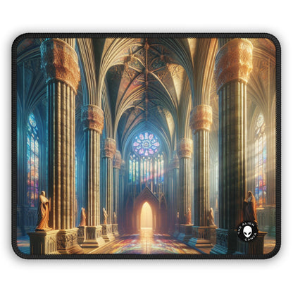 Shadows of the Gothic Cathedral - The Alien Gaming Mouse Pad Gothic Art