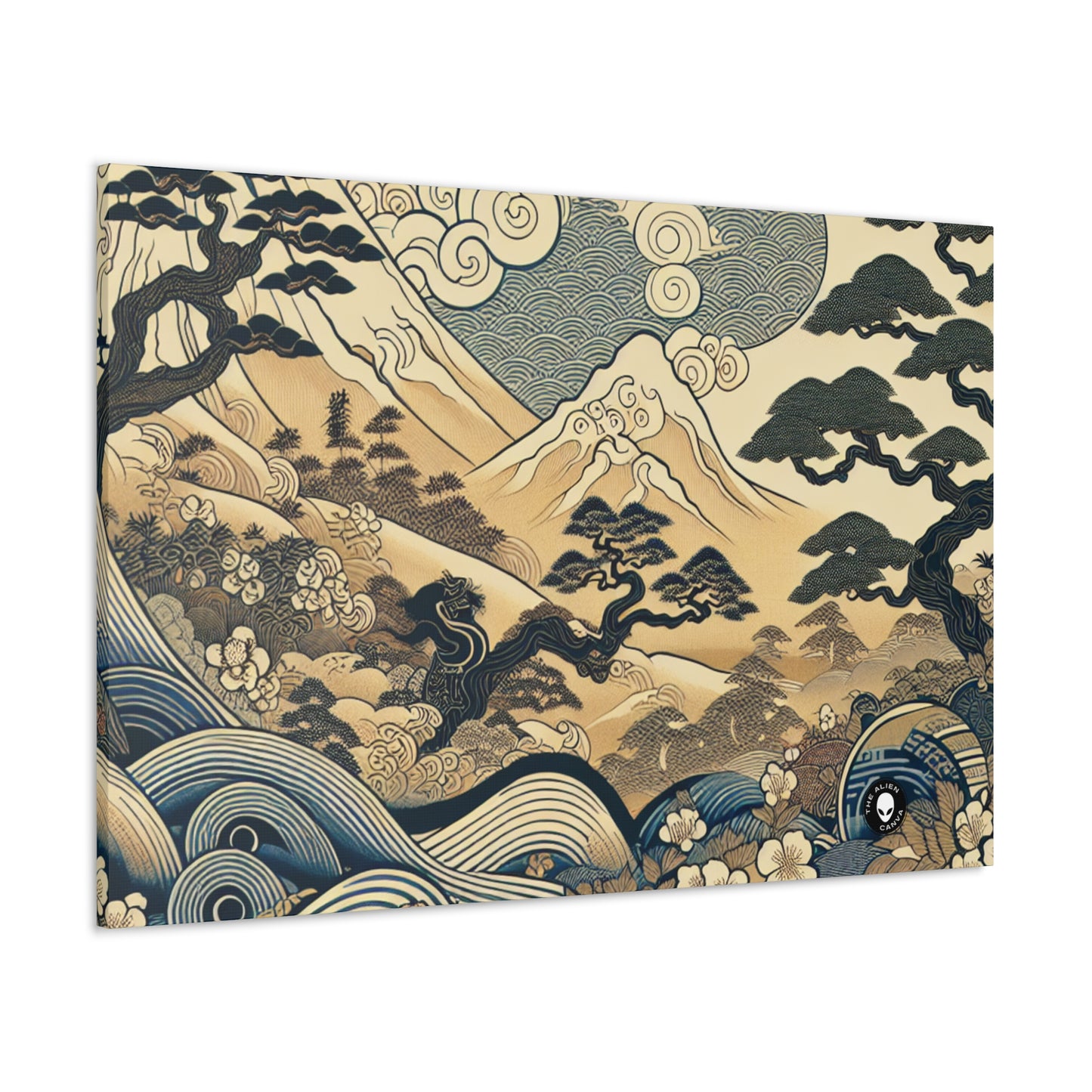 "Los sueños festivos de Edo" - The Alien Canva Ukiyo-e (impresión en madera japonesa)