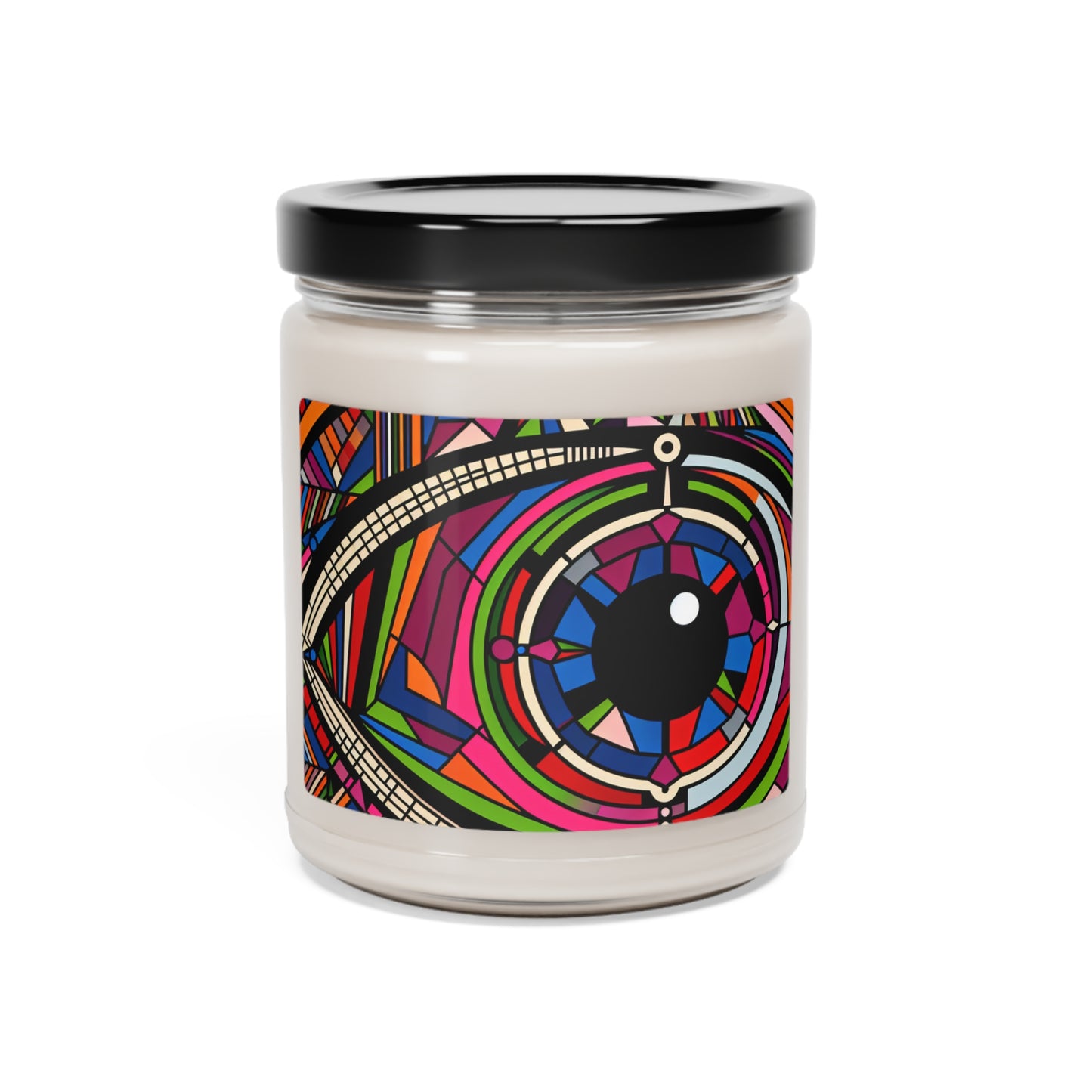"Eye of the Illusionist". - The Alien Scented Soy Candle 9oz Op Art Style