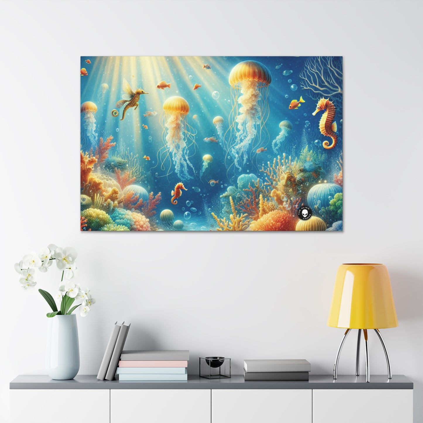 "Sunlit Serenity: A Magical Underwater Realm" - The Alien Canva