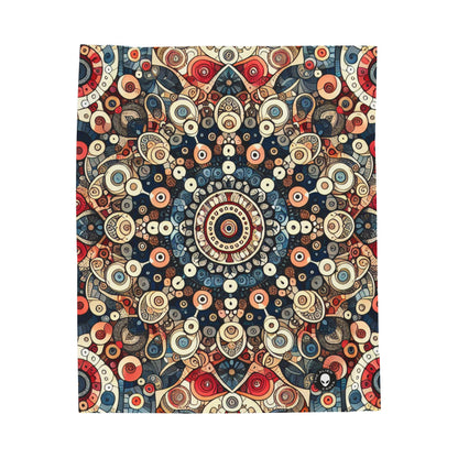 "Nature's Harmony: Floral Mandala Art" - The Alien Velveteen Plush Blanket Pattern Art