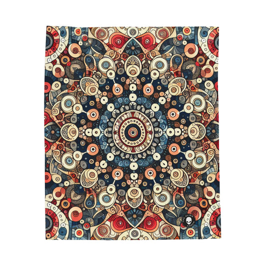 "Nature's Harmony: Floral Mandala Art" - The Alien Velveteen Plush Blanket Pattern Art