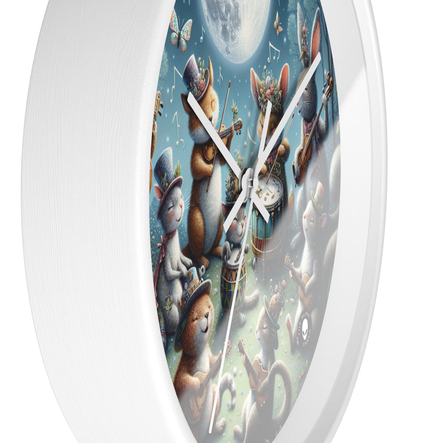 "Moonlit Melodies in the Enchanted Forest" - The Alien Wall Clock