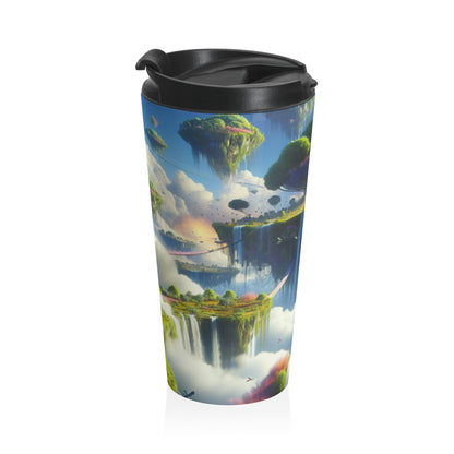 "Sky Islands: A Surreal Paradise" - The Alien Stainless Steel Travel Mug