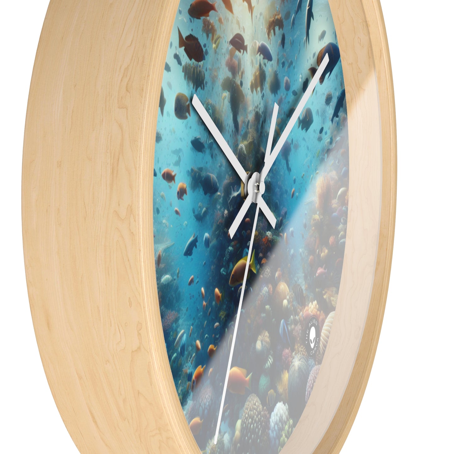 "Glimmering Reef: A Colorful Underwater Wonderland" - The Alien Wall Clock