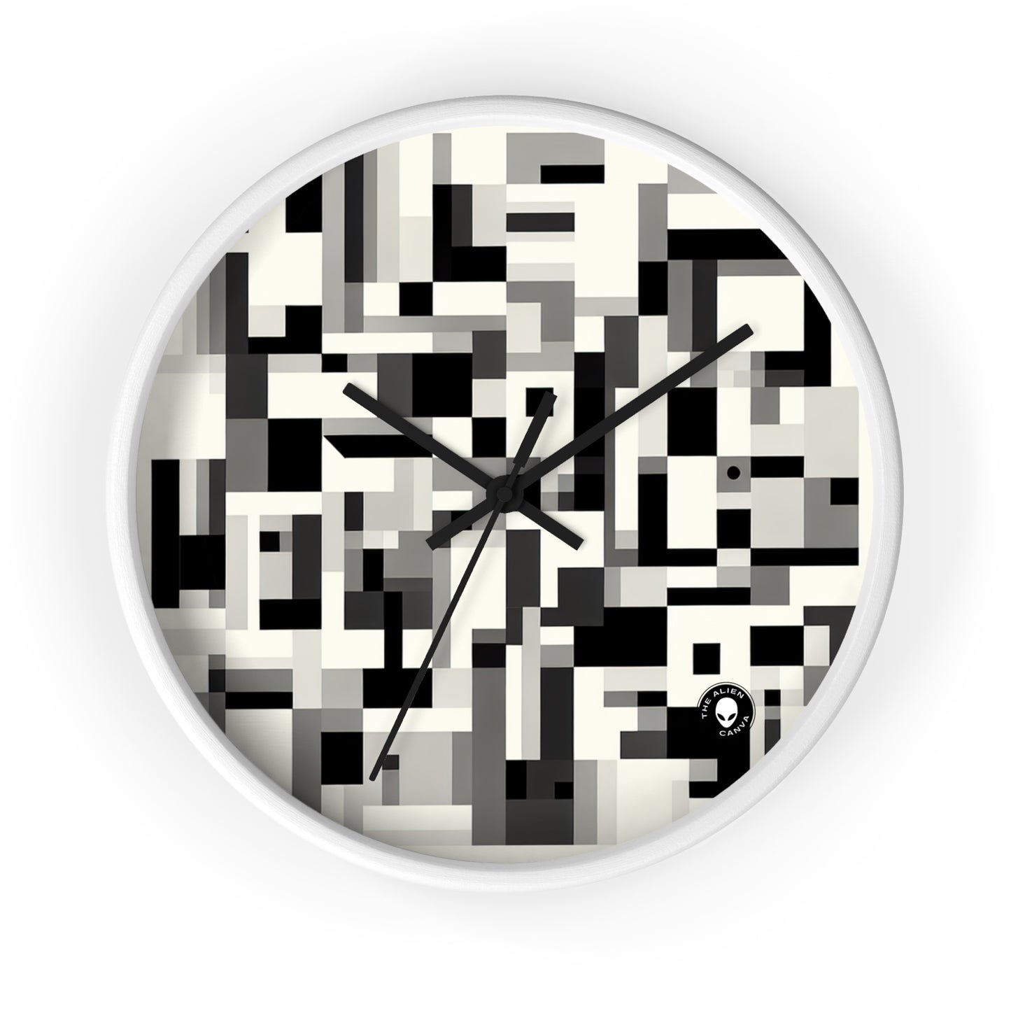 "Cityscape in Analytical Cubism" - The Alien Wall Clock Analytical Cubism