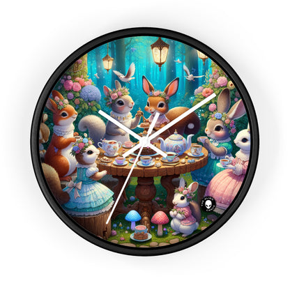 "Enchanted Tea Party in the Woodland Glade" - The Alien Wall Clock