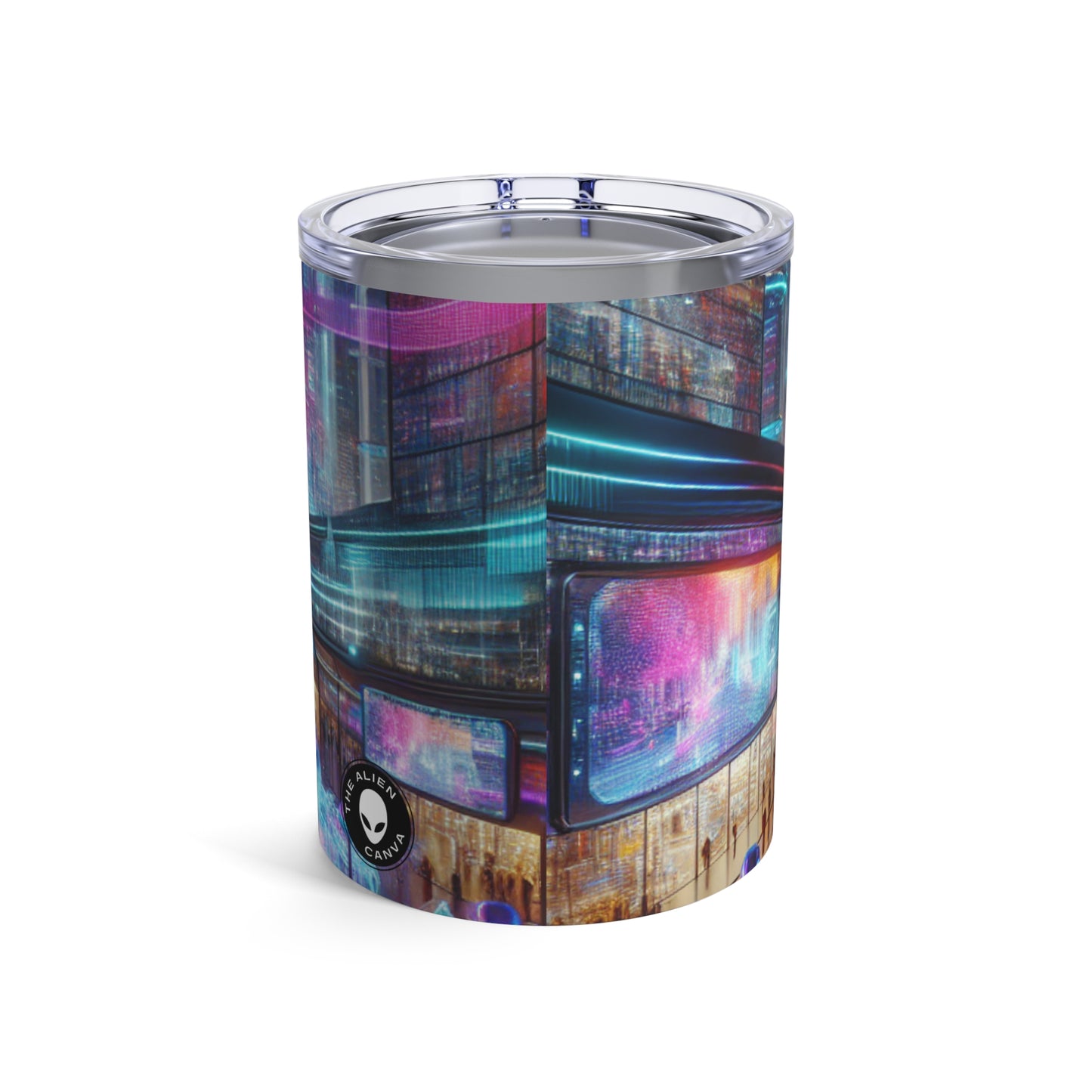 "Digital Evolution: A Technological Art Experience" - The Alien Tumbler 10oz Electronic Art