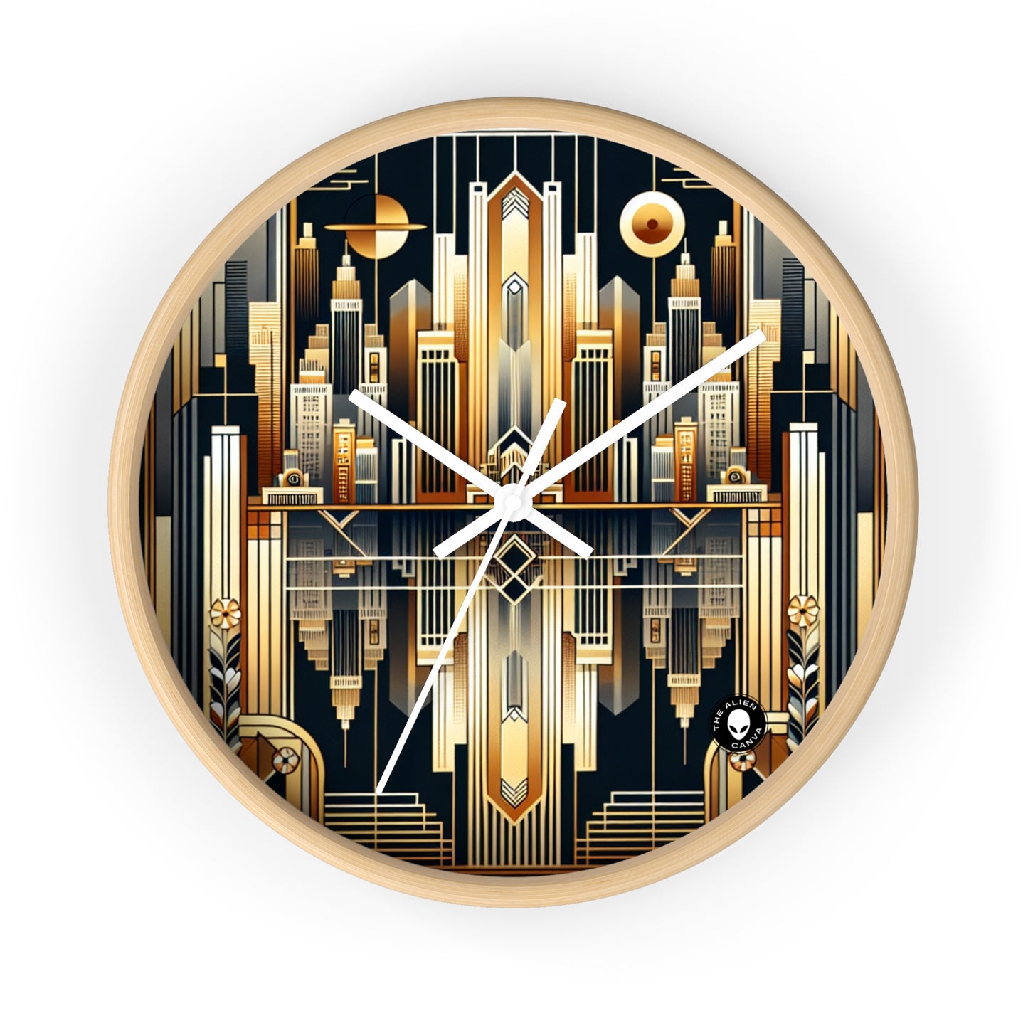 "Luxe Deco: Artistic Elegance at The Grand Hotel" - The Alien Wall Clock Art Deco