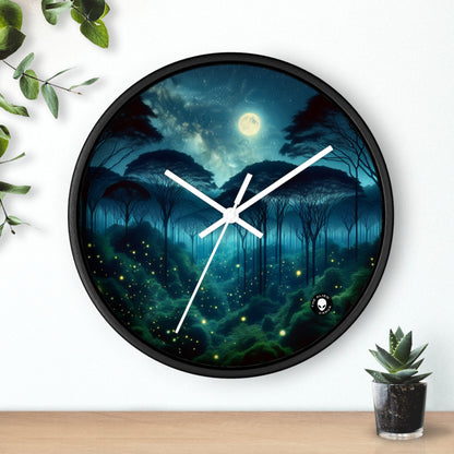 "Moonlit Enchantment" - The Alien Wall Clock