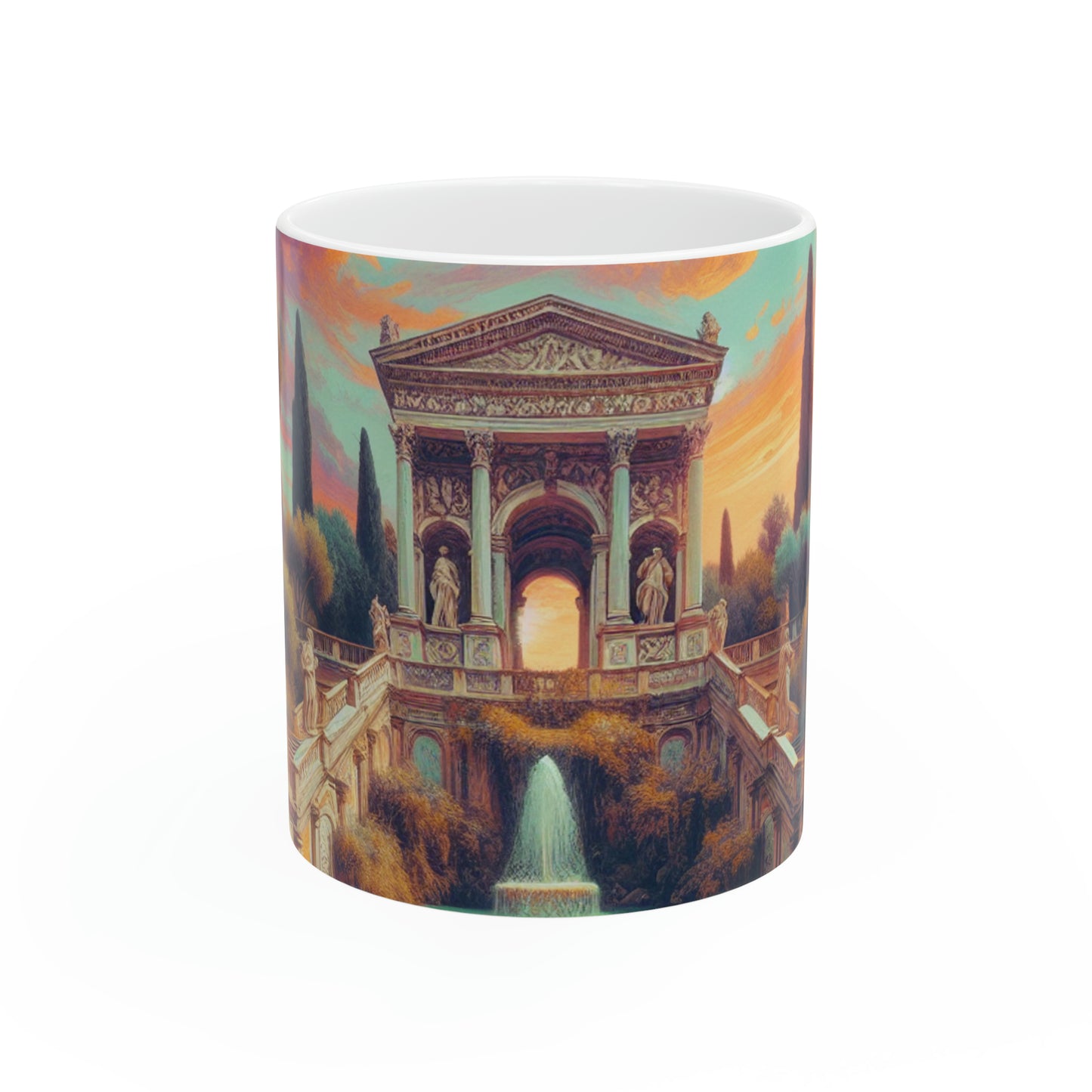 "Modern Roman: Neoclassical Portrait of Elegance" - The Alien Ceramic Mug 11oz Neoclassicism