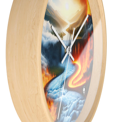 "Fusion of Elements: Harmony in Contrast" - The Alien Wall Clock