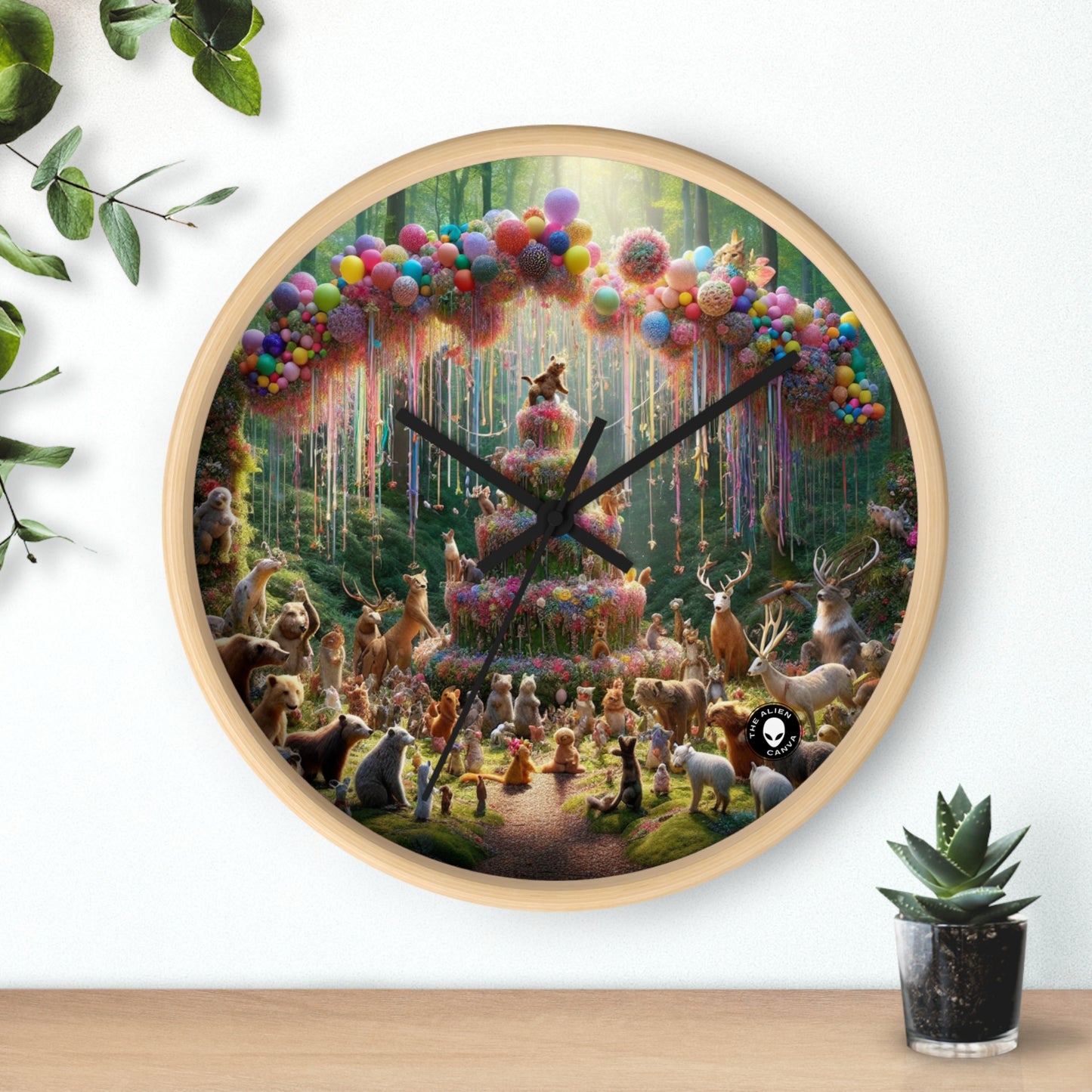 "Forest Fiesta" - The Alien Wall Clock