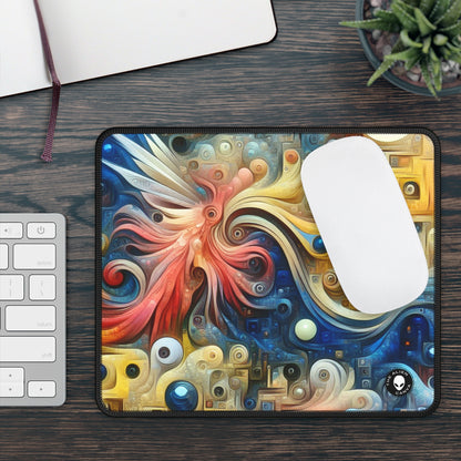 "The Timeless Garden: A Surreal Fusion of Nature and Time" - The Alien Gaming Mouse Pad Surrealism