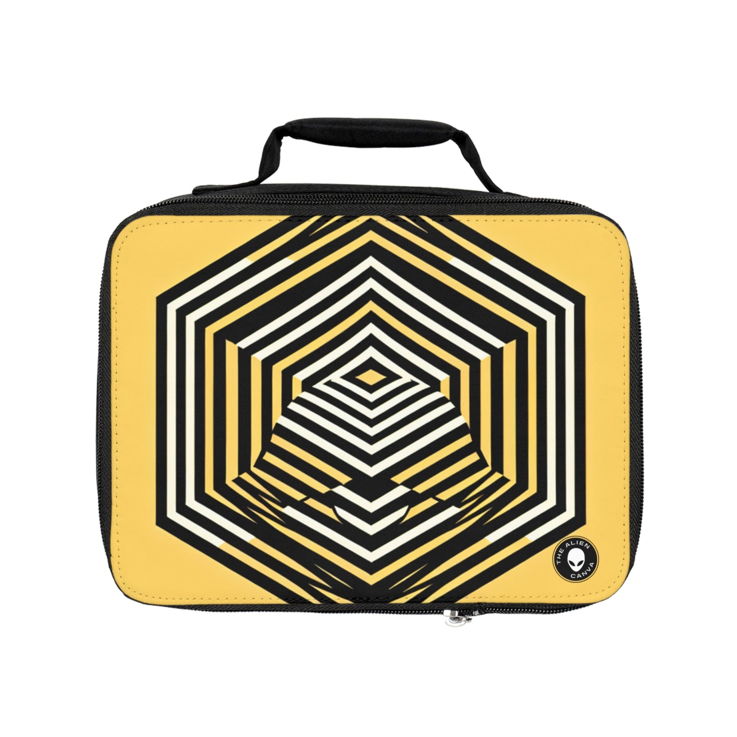 "Illusions dynamiques : Exploration de l'Op Art" - Le sac à lunch Alien Art optique (Op Art)