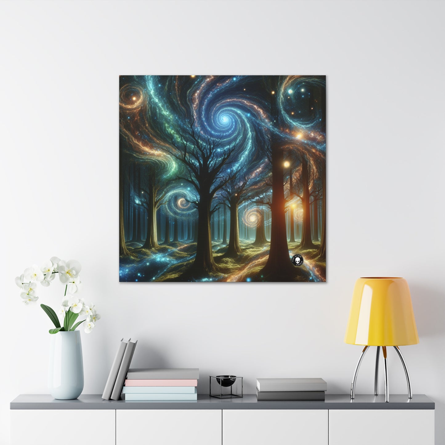 "Galactic Woods: A Celestial Dreamscape" - The Alien Canva