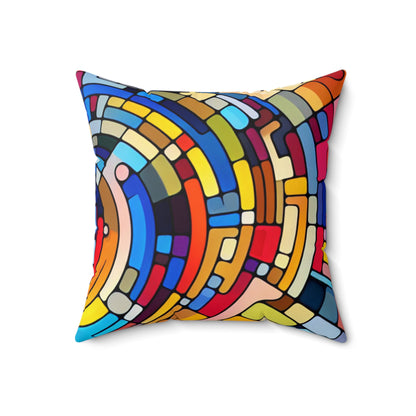 "Endless Possibilities" - The Alien Spun Polyester Square Pillow Abstract Art Style