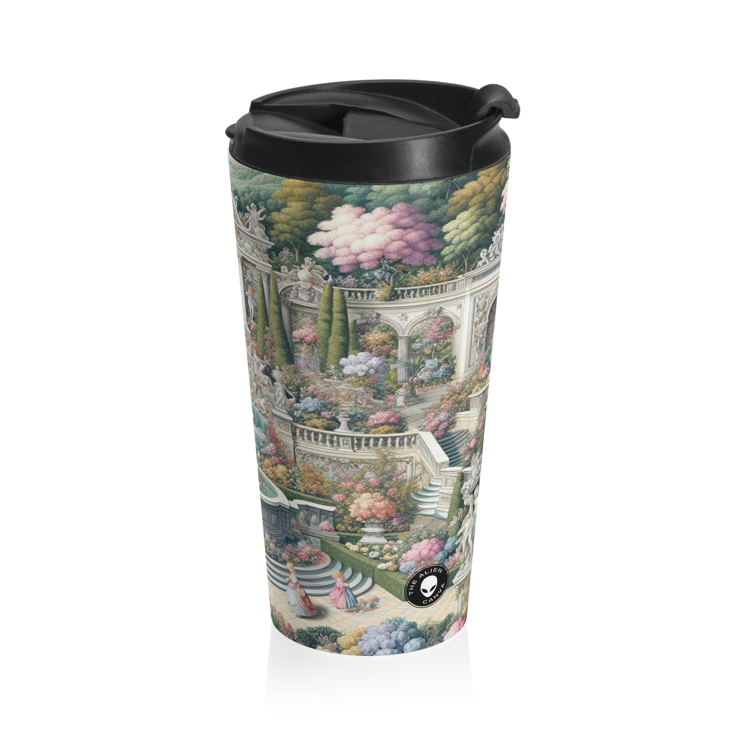 "Garden Elegance: A Rococo Affair" - The Alien Stainless Steel Travel Mug Rococo